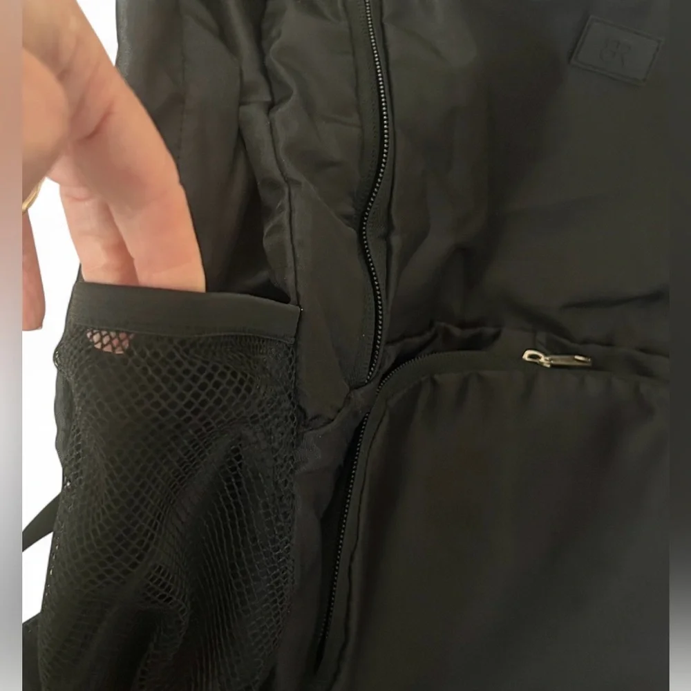 Banana Republic Large Black Nylon Backpack Unisex Packable 4 Pocket Travel Bag